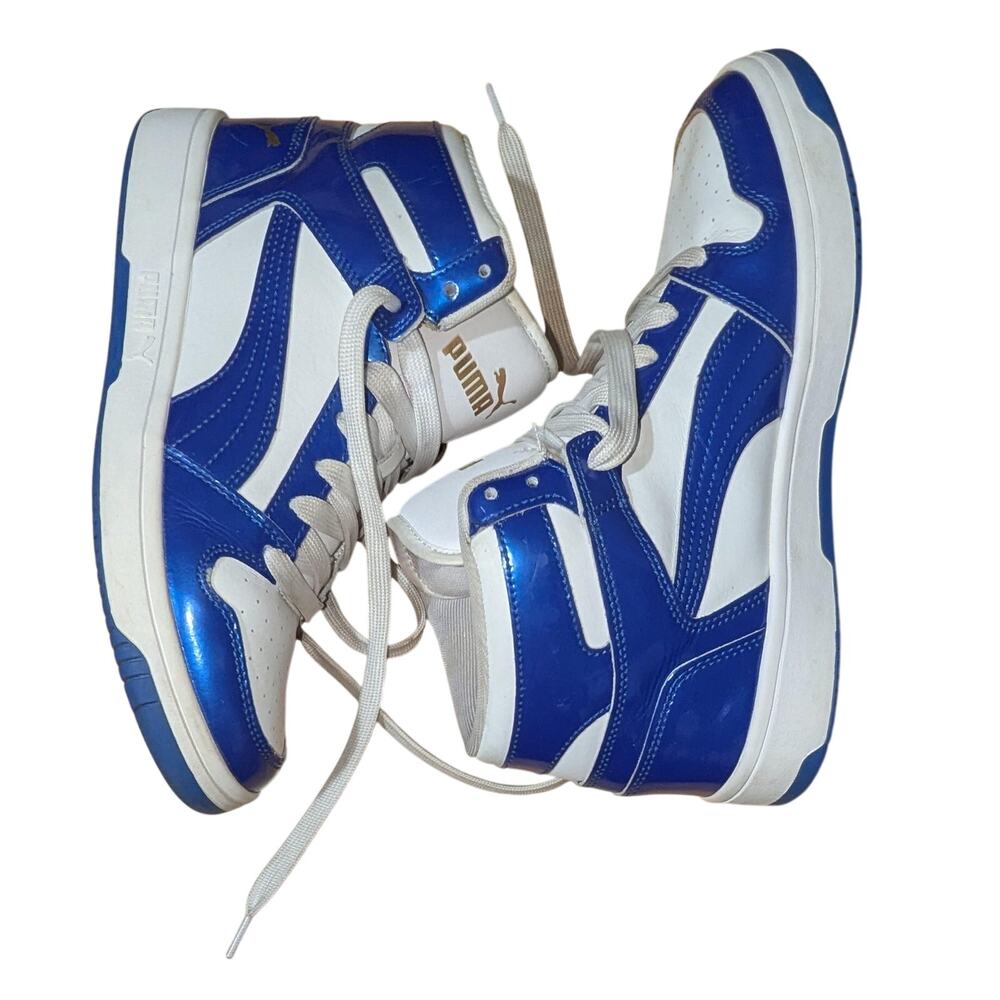 Puma SoftFoam+ Shoes Mens 8 Blue White High Top Basketball Sneakers 399620-01